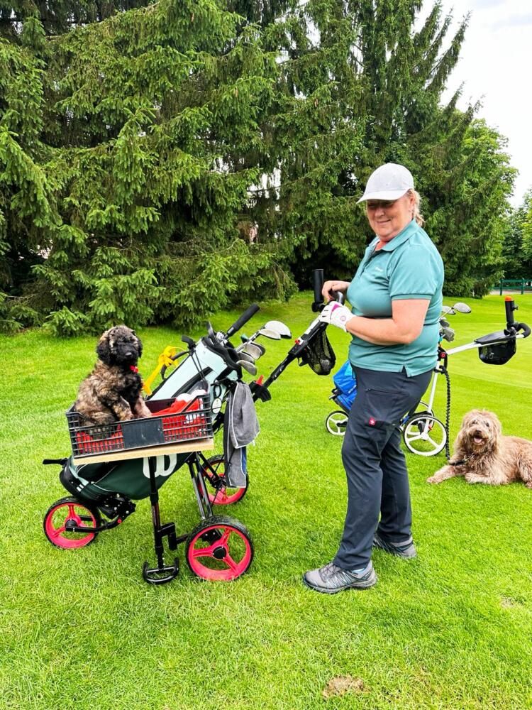 Toni im Golfwagerl